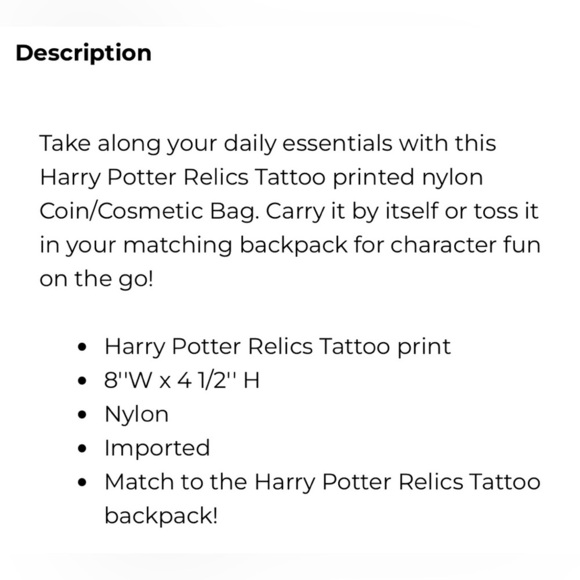 LOUNGEFLY -Harry Potter Themed Pouch - Light Blue - Picture 3 of 6